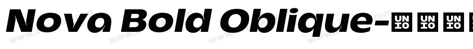Nova Bold Oblique字体转换